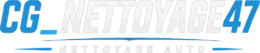 Logo CG nettoyage auto professionnel en Occitanie, design moderne bleu et blanc